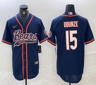 Nike Chicago Bears #15 Rome Odunze blue baseball Joint name -BD 01