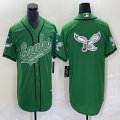 Nike Eagles blank green baseball jerseys Joint name-BD 04