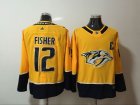 Adidas Nashville Predators #12 Mike Fishe yellow NHL Jersey