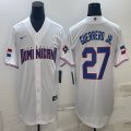 2023 World Cup Dominican Republic's #27 Vlad Guerrero Jr. white majestic baseball jerseys 08