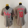 Youth Nike Philadelphia Phillies #10 J.T. Realmuto gray majestic baseball jersey 01