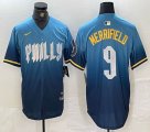 Nike Philadelphia Phillies #9 Merrifield blue majestaic baseball jersey city version