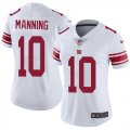 Women New York Giants #10 Eli Manning Nike white Color Rush Limited Jersey