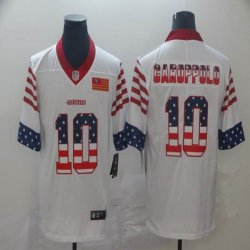 Nike 49ers #10 Jimmy Garoppolo white usa flag Color Rush Limited Jersey-BD