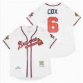 Atlanta Braves 6# Bobby Cox white throwback baseball Jerseys-SG