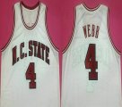 Customized N.C.STATE #4 Spud Webb White Basketball Jerseys