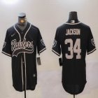 Nike Oakland Raiders #34 Bo Jackson black baseball jerseys Joint name-BD 03