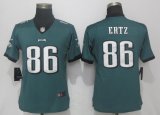 Women Nike Philadelphia Eagles #86 Zach Ertz green Color Rush Limited Jersey