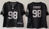 Women Oakland Raiders #98 Maxx Crosby black Nike Vapor F.U.S.E. Limited Jersey