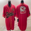 Nike Kansas City Chiefs blank red baseball jerseys Joint name-BD 01