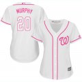 2017 Women Washington Nationals #20 Ian Desmond white majestic mlb jersey