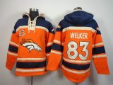 Nike Denver Broncos Wes Welker 83 Orange blue nfl Hooded Sweatshirt