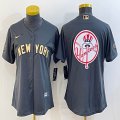 Youth Nike New York Yankees blank gray majestic baseball Jerseys-BD 01