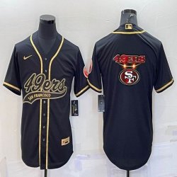 Nike San Francisco 49ers blank black baseball jerseys Joint name-BD 01