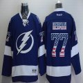 Tampa Bay Lightning #77 Victor Hedman dark blue USA flag jerseys