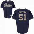 San Diego Padres 51 Trevor Hoffman blue mlb baseball jerseys