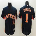 2016 Houston Astros #1 Carlos Correa dark blue Flexbase Authentic Collection Jersey