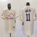 Nike New York Yankees #11 Anthony Volpe beige majestic baseball Jersey Joint name