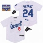 Youth Nike Los Angeles Dodgers Kobe Bryant White 2020 Dodger World Series Champions majestic mlb jersey 01