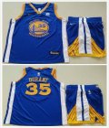 Youth Nike Golden State Warriors #35 Kevin Durant blue NBA suits