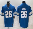 Nike Detroit Lions #26 Jahmyr Gibbs blue Nike Vapor F.U.S.E. Limited Jersey -BD