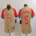 Youth American League #5 Corey Seager Nike Cream 2024 MLB All-Star Game Limited Player Jersey 01