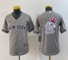 Youth Nike New York Yankees gray MLB baseball Jersey -BD 06