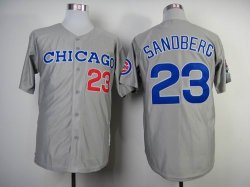 Chicago Cubs Ryne Sandberg 23# Throwback gray mlb jerseys