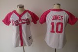 MLB Jerseys Atlanta Braves JONES 10# White women jerseys