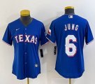 Youth Nike Texas Rangers #6 Josh Jung blue majestic baseball jerseys-BD