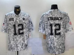 Dallas Cowboys #12 Roger Staubach Nike Arctic Camo 2024 Salute to Service Limited Jersey