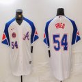 Nike Anaheim Angels #54 Max Fried white blue throwback majestic baseball city version 01