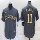 2022 MLB All-Star Nike Cleveland Indians #11 Jose Ramirez gray majestic baseball jersey-BD