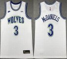 Nike Minnesota Timberwolves #3 Jaden McDaniels white basketball jerseys -XD