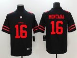 Nike San Francisco 49ers #16 Joe Montana black color Rush Limited Jersey