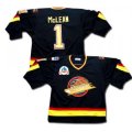 Kirk Mclean Jersey 1 Black Throwback Vancouver Canucks Jersey