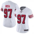 Women 49ers #97 Nick Bosa nike white Color Rush Limited Jersey-BD