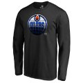 Men's Edmonton Oilers Fanatics Branded Black Midnight Mascot Long Sleeve T-Shirt