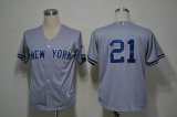 New York Yankees #21 Gray MLB Jerseys