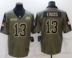 Nike Buccaneers #13 Mike Evans green 2021 Salute to Service Limited Jersey