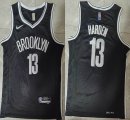 Nike Brooklyn Nets #13 James Harden black NBA basketball Jerseys 75TH -LC