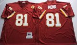 Washington Redskins #81 Art Monk throwback Red NFL Jerseys