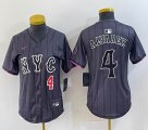 Women Nike New York Mets #4 Yordan Alvarez gray majestic majestic baseball jerseys city version 01