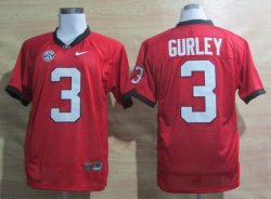 Nike Georgia Bulldogs Todd Gurley 3 Red 2012 SEC Patch College Football Jersey