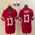 Youth Nike San Francisco 49ers #13 Brock Purdy red Color Rush Limited Jersey 03