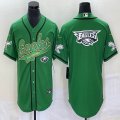 Nike Philadelphia Eagles blank green baseball jerseys Joint name-BD