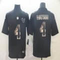 Houston Texans #4 Deshaun Watson Nike black Color Rush Limited Jersey Goddess version