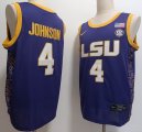 LSU Tigers #4 Flau'jae Johnson purple NCAA basketball jerseys