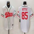 Nike San Francisco 49ers #85 George Kittle white baseball jerseys Joint name-BD