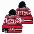 2024 San Francisco 49ers red white black NFL Sports Cuffed Knit Hats 02